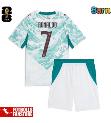 Portugal Cristiano Ronaldo #7 Bortatröja Barn VM 2026 Kortärmad (+ Korta byxor)